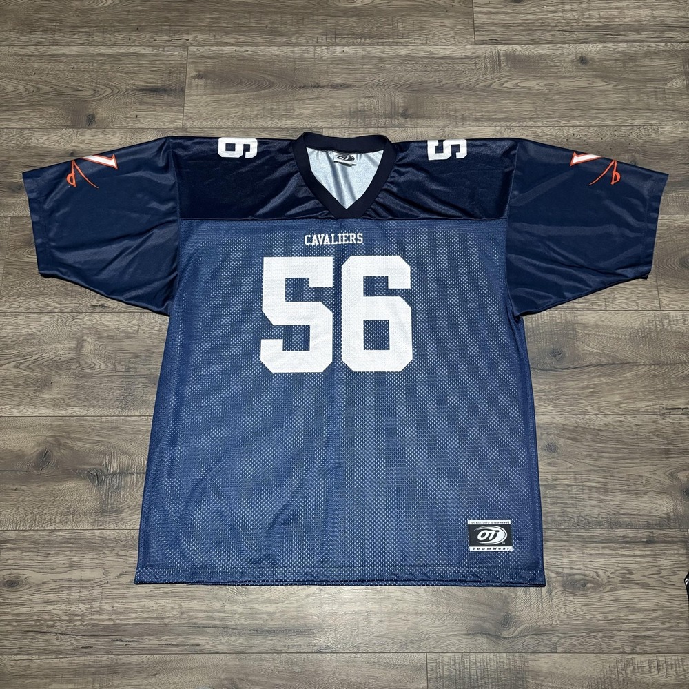 Virginia Cavaliers Jersey Mens 2XL Blue NCAA College Football OT Sports Mesh #56